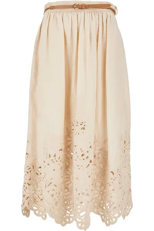 ZIMMERMANN Gonna midi in lino 