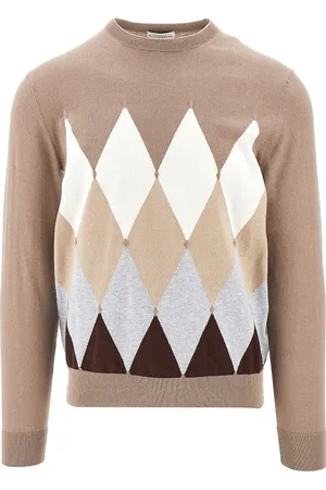 BALLANTYNE Pullover in cotone e cachemire a rombi Uomo 54