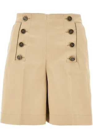 Etro Shorts in gabardine con bottoni Pegaso