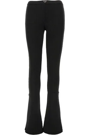 Prada Pantalone svasato in jersey a costine