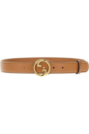 Gucci Cintura in pelle con fibbia Incrocio GG