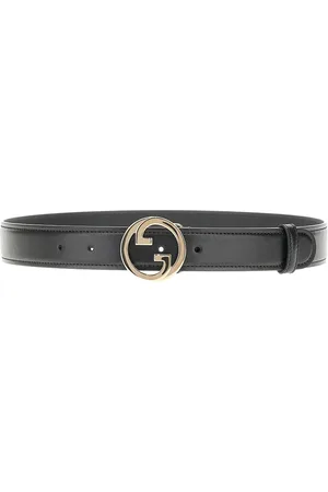 Gucci Cintura in pelle con fibbia Incrocio GG