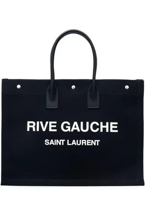 Saint Laurent Borsa tote nera con stampa brand