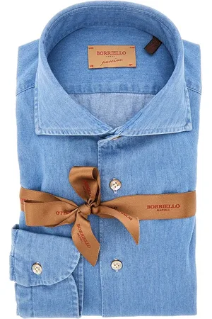 Borriello Camicia in denim leggero Uomo 44