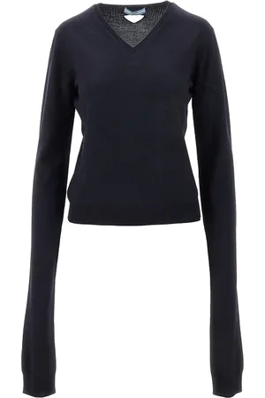 Prada Pullover in lana con logo cut-out