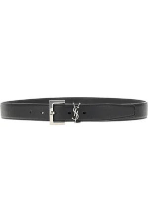 Saint Laurent Cintura in pelle con dettaglio Cassandre Uomo 105