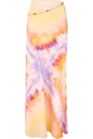 Paco rabanne Gonna lunga in satin tie-dye