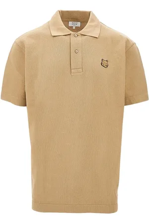 Maison Kitsuné Polo in piquet con patch Fox Head Uomo L