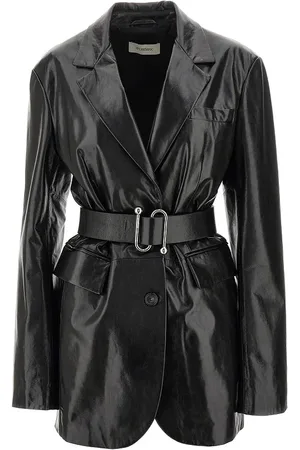 Sportmax Blazer in pelle con cintura