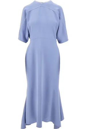 Victoria Beckham Abito midi in cady con maniche Dolman