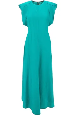 Victoria Beckham Abito midi con maniche petalo