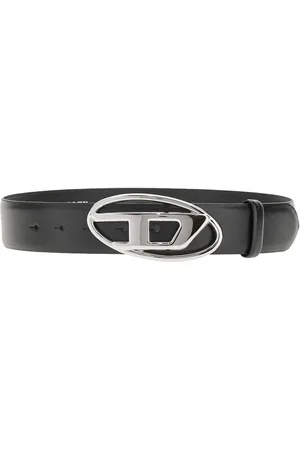 Diesel Cintura in pelle con fibbia Oval D Uomo 100