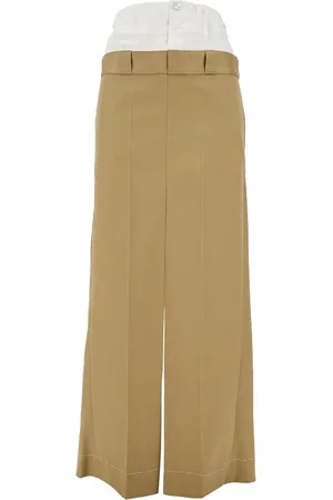Maison Margiela Gonna lunga in gabardine con spacco