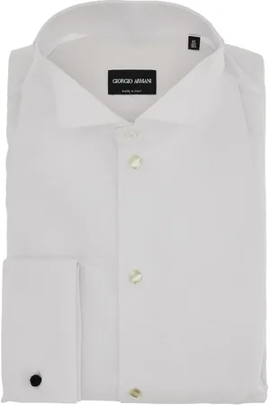 Giorgio Armani Camicia smoking in cotone Uomo 42