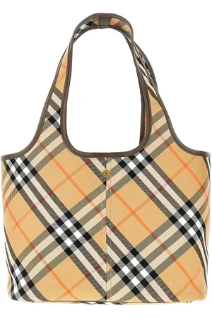 Burberry Tote bag piccola in cotone Check