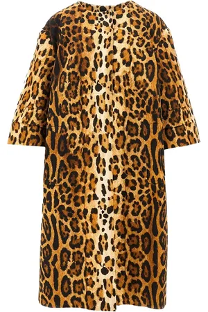 Prada Cappotto in drill di cotone animalier
