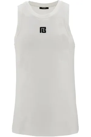 Balmain Canotta con ricamo PB Uomo S