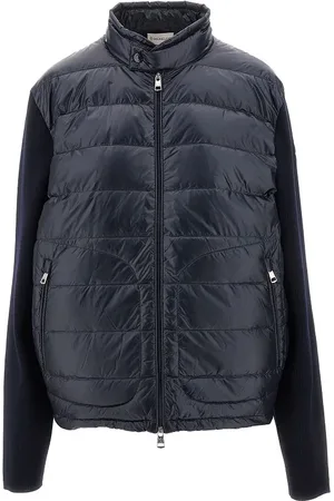 Moncler Cardigan in lana e nylon imbottito Uomo M
