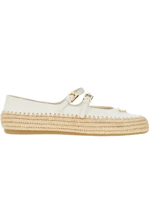 Prada Ballerine in nappa e rafia