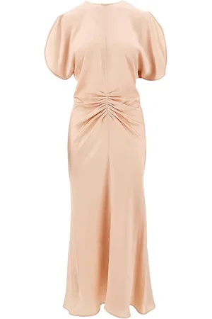 Victoria Beckham Abito midi drappeggiato in jacquard