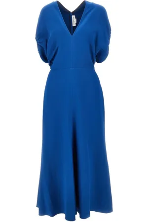 Victoria Beckham Abito midi con maniche blusanti