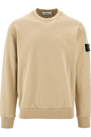 Stone Island Felpa girocollo con badge logo Uomo S