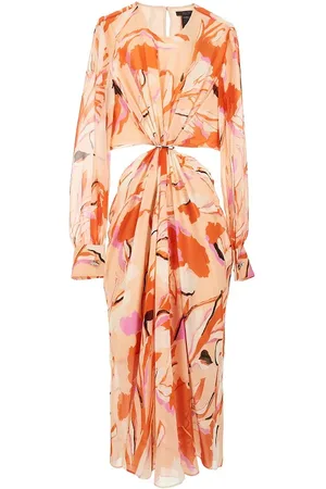 Max Mara Abito midi in georgette di seta