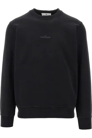 Stone Island Felpa girocollo con stampa logo Uomo M