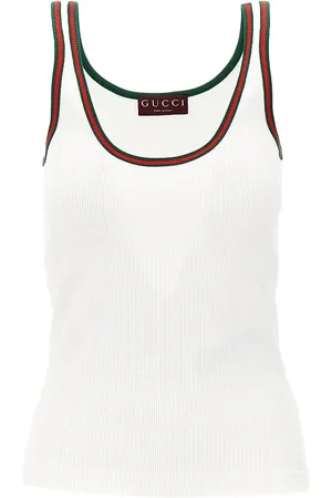Gucci Canotta a costine con motivo Web