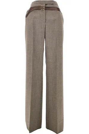 Prada Pantalone con cintura effetto trompe l