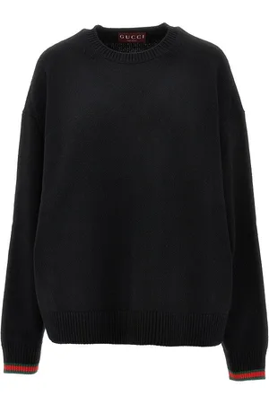 Gucci Pullover in lana e cachemire con finiture Web