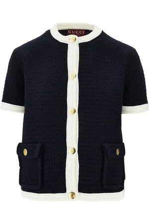 Gucci Cardigan in cotone con finiture a contrasto