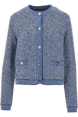 Gucci Cardigan girocollo in cotone bouclé