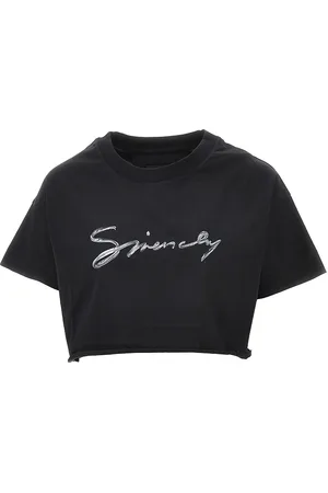 Givenchy T-shirt cropped con stampa logo