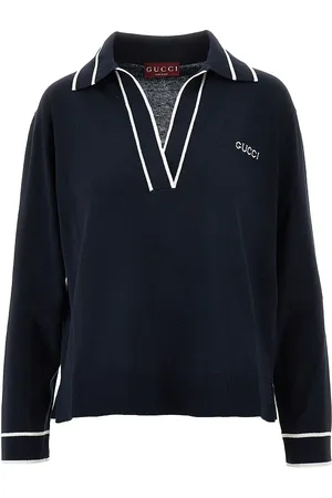 Gucci Polo in maglia con intarsio logo