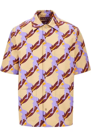 Gucci Camicia in popeline stampato Uomo 48