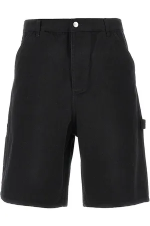 AWAKE NY Bermuda in denim con logo ricamato Uomo L