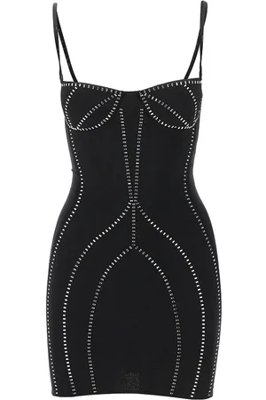 The Attico Mini abito in sablé con strass