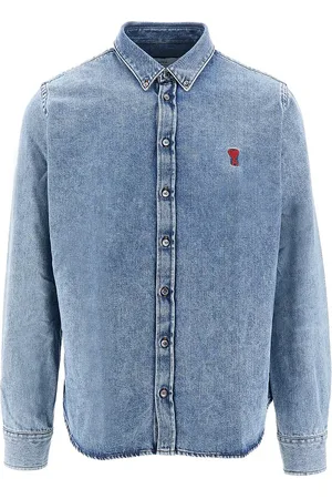 Ami Ccia in denim con ricamo de Coeur Uomo XL