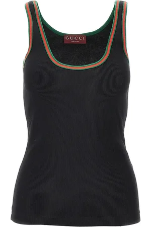 Gucci Canotta a costine con motivo Web
