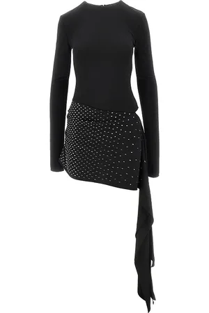 The Attico Mini abito in sablé con strass