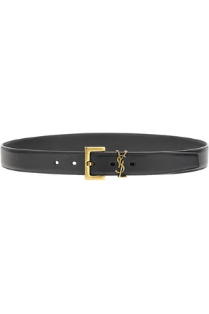 Saint Laurent Cintura in pelle con dettaglio YSL