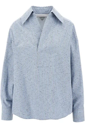 Bottega Veneta Camicia in cotone e lino a righe