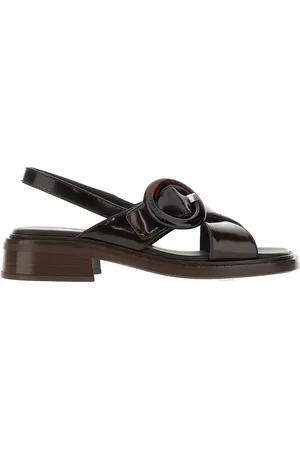 Prada Sandali in pelle spazzolata fumé
