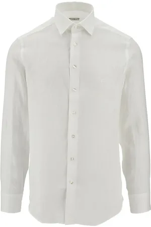 Etro Camicia in lino con logo Pegaso Uomo 41