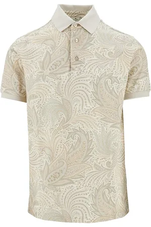 Etro Polo in piquet stampa Paisley floreale Uomo S