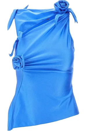 COPERNI Top asimmetrico con dettagli floreali