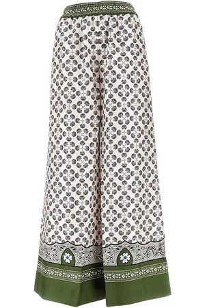 La DoubleJ Pantalone palazzo in seta stampata
