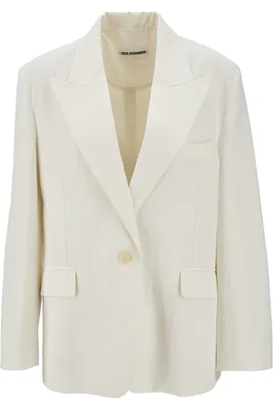 Des Phemmes Giacca monopetto con motivo gessato lurex