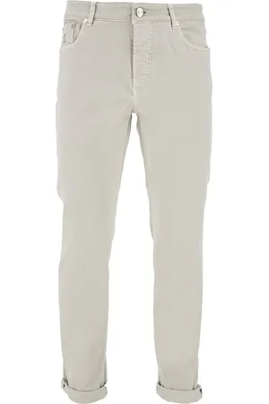 Brunello Cucinelli Pantalone in denim tinto in capo Uomo 54